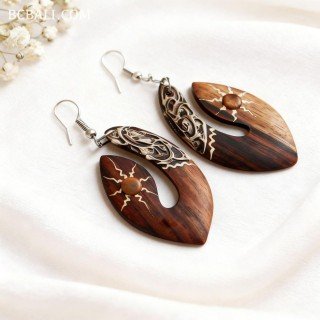 Hot Sale Painting Wood Earrings Fresh Look